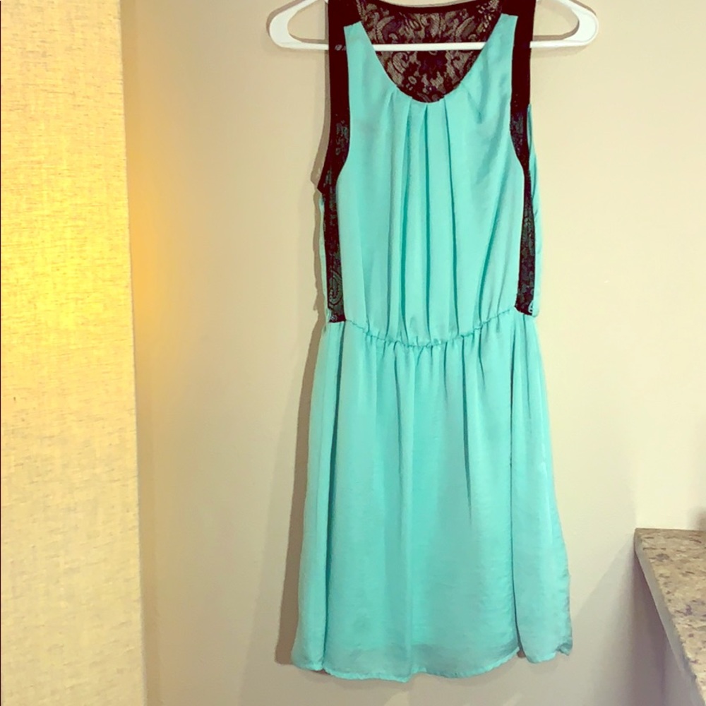 TEAL and black with LACE back Charlotte Russe Sz M